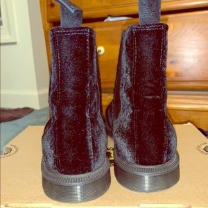 Dr. Martens velvet black boots